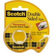 Scotch Double Sided Tape, Permanent, 3/4 Inch