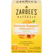 Zarbee's Naturals Immune Support & Vitamin C Drink Mix, Zinc & Honey, Orange