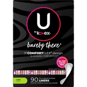 U by Kotex Barely There Liners, Light Absorbency, Long, Fragrance-Free