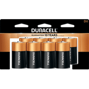 Duracell Battery, Alkaline, D, 1.5 V, 8 Pack