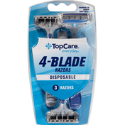 TopCare Razors, 4-Blade, Disposable
