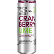 Smirnoff Sparkling Seltzer, Cranberry Lime, Spiked