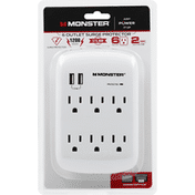 Monster 6 Outlet, Surge Protector, Home/Office