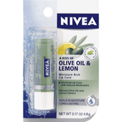 Nivea Lip Care, Moisture Rich, Olive Oil & Lemon