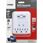 Prima USB Charger, with Surge Protection