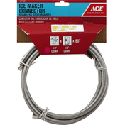 Ace Ice Maker Connector, Stainless Steel, Braided