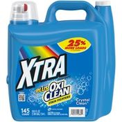 Xtra Plus Oxiclean Liquid Laundry Detergent, Crystal Clean,