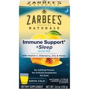 Zarbee's Naturals Immune Support & Sleep Drink Mix, Melatonin, Lemon Citrus