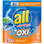 all Laundry Detergent Pacs, 4 in 1 with OXI