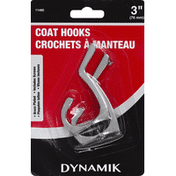 Dynamik Coat Hooks, 3 Inch