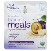 Plum Organics Baby Food, Organic, Breakfast, Plum Banana Porridge, Stage 3