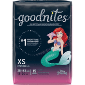 GoodNites Bedwetting Underwear for Girls, XS