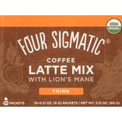Four Sigmatic Latte Mix, Coffee, Think, 10 Pack