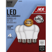 Ace Light Bulbs, LED, Daylight, 9.5 Watts