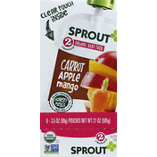 Sprout Baby Food, Organic, Carrot Apple Mango, 2 (6 Months & Up)