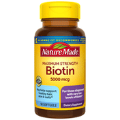 Nature Made Maximum Strength Biotin 5000 mcg Softgels
