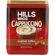 Hills Bros. English Toffee Cappuccino Café Style Drink Mix