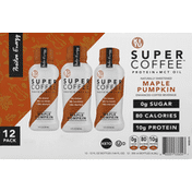 Super Coffee Coffee Beverage, Maple Pumpkin, 12 Pack