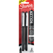 Sharpie Roller Pens, Black Ink, Needle Point