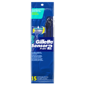 Gillette Sensor 2 Gillette Sensor2 Plus Pivoting Head Men’s Disposable Razors, 15 Ct