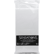 Sensations Tablecover, Plastic Lined, White