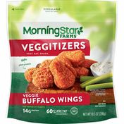 Morning Star Farms Meatless Chicken Wings, Plant Based Protein Vegan Meat, Buffalo