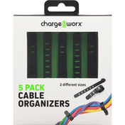Chargeworx Cable Organizers, 5 Pack