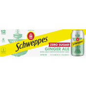 Schweppes Ginger Ale, Zero Sugar, 12 Pack