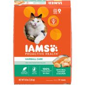 IAMS Adult Hairball Care Dry Cat Food with Chicken and Salmon Cat Kibble