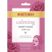 Burt's Bees calming SHEET MASK with rose