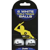 Franklin's Teleme Table Tennis Balls, White, 38 Millimeters
