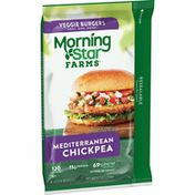 Morning Star Farms Veggie Burgers, Plant Based, Frozen Meal, Mediterranean Chickpea