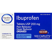 Signature Care Ibuprofen, 200 mg, Caplets