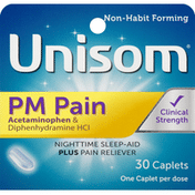 Unisom Nighttime Sleep-Aid, Plus Pain Reliever, Clinical Strength, Caplets