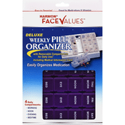 Harmon Face Values Pill Organizer, Weekly, Deluxe
