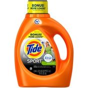 Tide Plus Febreze Sport Active Fresh Scent HE Turbo Clean Liquid Laundry Detergent, 75 oz, 39 Loads  Laundry