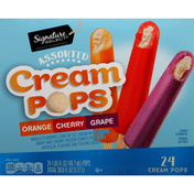 Signature Select Cream Pops, Orange/Cherry/Grape, Assorted