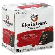 Gloria Jeans Coffee, Arabica, Raspberry Chocolate Lava, K-Cup Pods