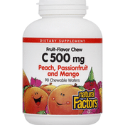 Natural Factors Vitamin C, 500 mg, Chewable Wafers, Fruit-Flavor