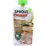 Sprout Baby Food, Organic, Market Vegetables Pears with Turkey, 3 (8 Months & Up)