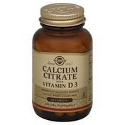 Solgar Calcium Citrate, with Vitamin D3, Tablets