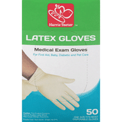 Harris Teeter Gloves, Medical Exam, Latex, Disposable