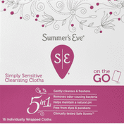 Summer's Eve Cleansing Cloths, Simply Sensitive, On the Go