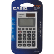 Casio Electronic Calculator, HS-8VA, 8 Digits, Pocket Size