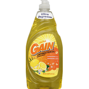 Gain Dishwashing Liquid/Hand Soap, Antibacterial, Lemon Zest Scent