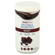 Think Thin Protein & Probiotics, Whey, Powder Mix, Belgian Chocolate