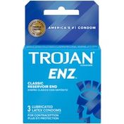 Trojan Enz Premium Lubricated Latex Condoms -  Count