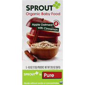 Sprout Baby Food, Organic, Apple Oatmeal with Cinnamon, 2 (6 Months & Up)