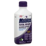 Maalox Upset Stomach Reliever/Antidiarrheal, Maximum Strength, Peppermint Flavored Liquid