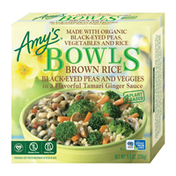 Amy's Kitchen Frozen Bowls, Brown Rice, Black-Eyed Peas & Veggies, Non GMO